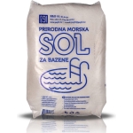 Bazénová morská soľ, 3 x praná sušená , 1 - 3 mm , 25 kg