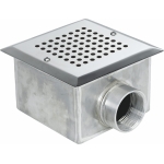 Dnová výpusť štvorcová pre fólie NEREZ