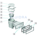 Náhradné diely pre ASTRALPOOL bazénový skimmer 17,5 l široké hrdlo/dlhé a široké hrdlo