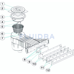 Náhradné diely pre ASTRALPOOL bazénový skimmer 17,5 l SLIM