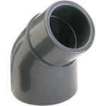 Koleno 45°, redukované, lepenie / lepenie